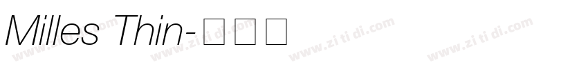 Milles Thin字体转换